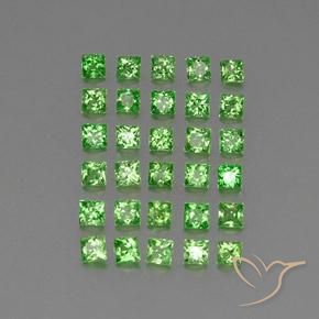 2.66 ct natürliche Lebendiges grün Tsavorit-Granat-Edelsteine, Quadrat, VVS-VS