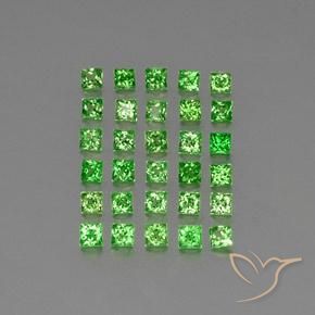 2.42 ct natürliche hellgrün Tsavorit-Granat-Edelsteine, Quadrat, VVS-VS