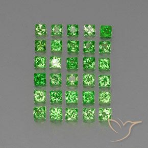 2.77 ct natürliche Lebendiges grün Tsavorit-Granat-Edelsteine, Quadrat, VVS-VS