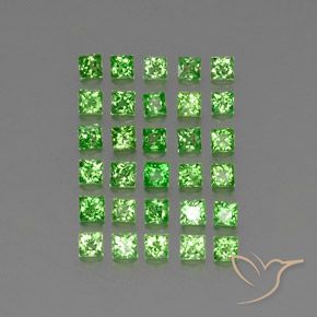 2.67 ct natürliche Lebendiges grün Tsavorit-Granat-Edelsteine, Quadrat, VVS-VS