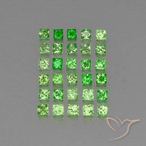 2.61 ct natürliche hellgrün Tsavorit-Granat-Edelsteine, Quadrat, VVS-VS
