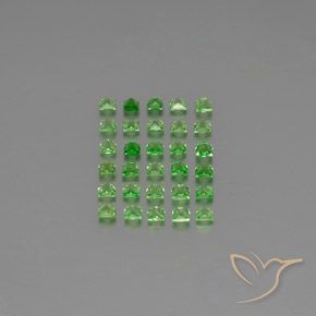 2.61 ct natürliche hellgrün Tsavorit-Granat-Edelsteine, Quadrat, VVS-VS
