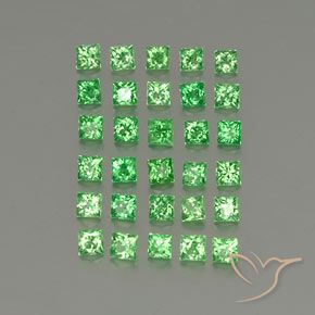 2.57 ct natürliche hellgrün Tsavorit-Granat-Edelsteine, Quadrat, VVS-VS