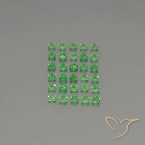 2.57 ct natürliche hellgrün Tsavorit-Granat-Edelsteine, Quadrat, VVS-VS