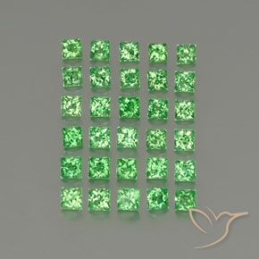 2.80 ct natürliche Mittelgrün Tsavorit-Granat-Edelsteine, Quadrat, VVS-VS
