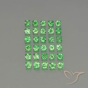 2.62 ct natürliche Mittelgrün Tsavorit-Granat-Edelsteine, Quadrat, VVS-VS