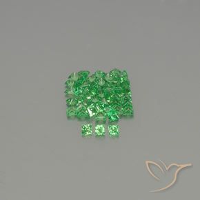 2.37 ct natürliche hellgrün Tsavorit-Granat-Edelsteine, Quadrat, VVS-VS