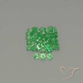 2.37 ct natürliche hellgrün Tsavorit-Granat-Edelsteine, Quadrat, VVS-VS