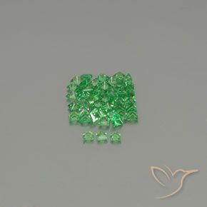 2.37 ct natürliche hellgrün Tsavorit-Granat-Edelsteine, Quadrat, VVS-VS