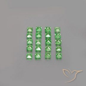 1.31 ct natürliche Giftgrün Tsavorit-Granat-Edelsteine, Quadrat, VVS-VS