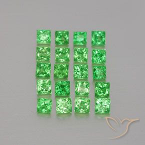 1.54 ct natürliche hellgrün Tsavorit-Granat-Edelsteine, Quadrat, VVS-VS