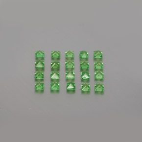  ct natürliche grüner Tsavorit-Edelsteine, Quadrat, VVS-VS