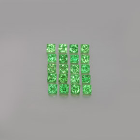  ct natürliche grüner Tsavorit-Edelsteine, Quadrat, VVS-VS