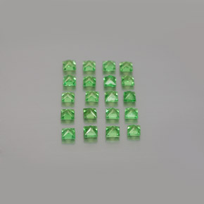  ct natürliche grüner Tsavorit-Edelsteine, Quadrat, VVS-VS