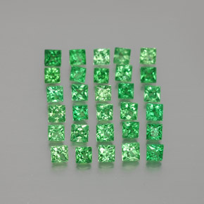 1,62 ct natürliche grüner Tsavorit-Edelsteine, Quadrat, VVS-VS
