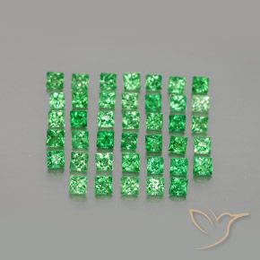 1.68 ct natürliche Mittelgrün Tsavorit-Granat-Edelsteine, Quadrat, VVS-VS