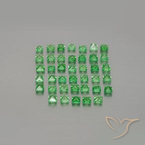 1.68 ct natürliche Mittelgrün Tsavorit-Granat-Edelsteine, Quadrat, VVS-VS
