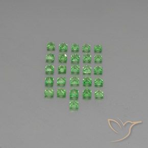 2.06 ct natürliche hellgrün Tsavorit-Granat-Edelsteine, Quadrat, VVS-VS