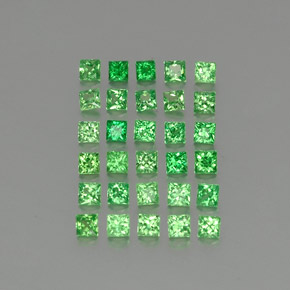 1.42 ct natürliche Mittelgrün Tsavorit-Granat-Edelsteine, Quadrat, VVS-VS