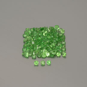1,35 ct natürliche Lebhaftes Grün Tsavorit-Edelsteine, Rund Schliff, VVS-VS
