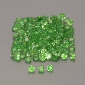 1,35 ct natürliche Lebhaftes Grün Tsavorit-Edelsteine, Rund Schliff, VVS-VS