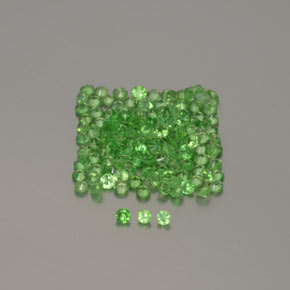 1.34 ct natürliche Lebendiges grün Tsavorit-Granat-Edelsteine, Rund Schliff, VVS-VS