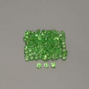 1,36 ct natürliche grüner Tsavorit-Edelsteine, Rundschliff, VVS-VS
