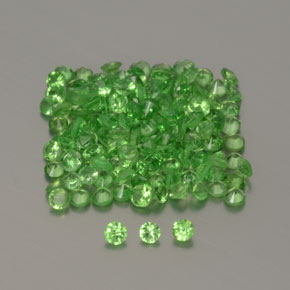 1,36 ct natürliche grüner Tsavorit-Edelsteine, Rundschliff, VVS-VS