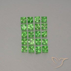 1.34ctw Natürlicher Lebendiges grün Tsavorit-Granat, Quadrat, VVS-VS