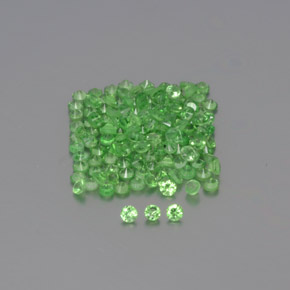 1,22 ct natürliche grüner Tsavorit-Edelsteine, Rundschliff, VVS-VS