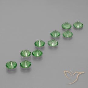 1.91 ct natürliche hellgrün Tsavorit-Granat-Edelsteine, Runden, VS