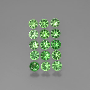 1,97 ct natürliche grüner Tsavorit-Edelsteine, Rundschliff, VS