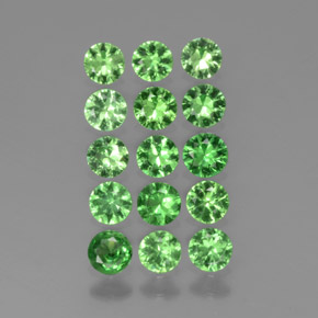 1,97 ct natürliche grüner Tsavorit-Edelsteine, Rundschliff, VS