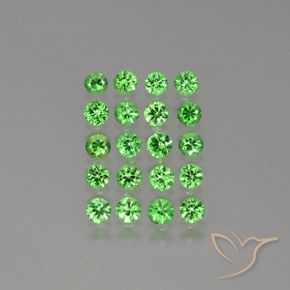 2,36 ct natürliche grüner Tsavorit-Edelsteine, Rundschliff, VVS-VS