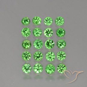 2,36 ct natürliche grüner Tsavorit-Edelsteine, Rundschliff, VVS-VS