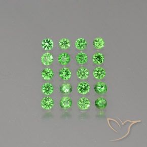 2,11 ct natürliche grüner Tsavorit-Edelsteine, Rundschliff, VS