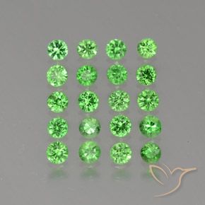 2,11 ct natürliche grüner Tsavorit-Edelsteine, Rundschliff, VS