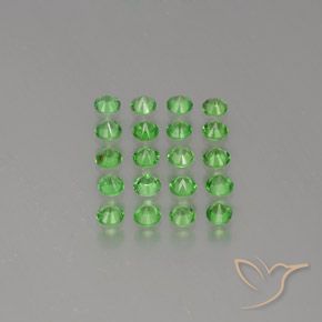 2,11 ct natürliche grüner Tsavorit-Edelsteine, Rundschliff, VS