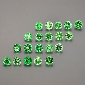 2,41 ct natürliche grüner Tsavorit-Edelsteine, Rundschliff, VS