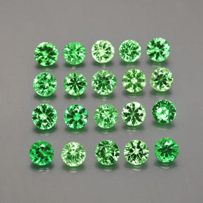 2,41 ct natürliche grüner Tsavorit-Edelsteine, Rundschliff, VS