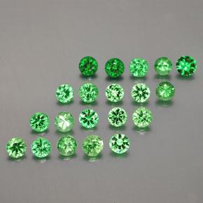 2,38 ct natürliche grüner Tsavorit-Edelsteine, Rundschliff, VS