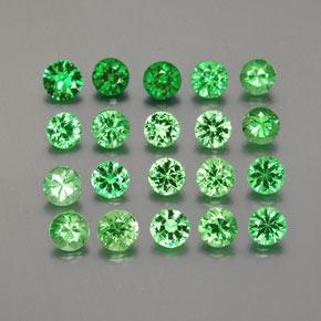 2,38 ct natürliche grüner Tsavorit-Edelsteine, Rundschliff, VS
