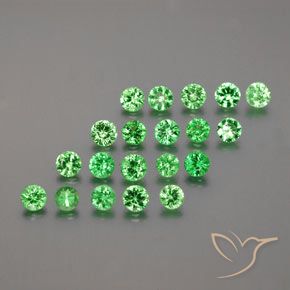 1,95 ct natürliche grüner Tsavorit-Edelsteine, Rundschliff, VS