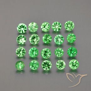 1,95 ct natürliche grüner Tsavorit-Edelsteine, Rundschliff, VS