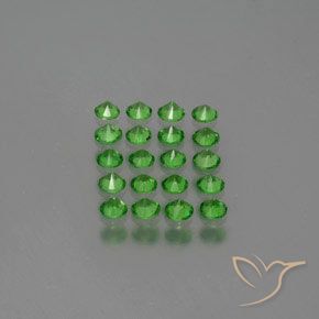 1.70 ct natürliche Giftgrün Tsavorit-Granat-Edelsteine, Runden, VVS-VS