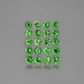 2,23 ct natürliche grüner Tsavorit-Edelsteine, Rundschliff, VVS-VS
