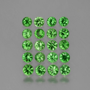 2,23 ct natürliche grüner Tsavorit-Edelsteine, Rundschliff, VVS-VS