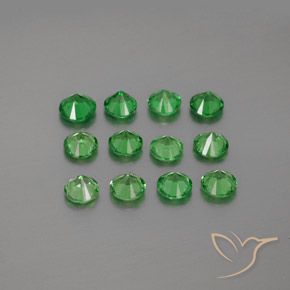 2.94 ct natürliche Mittelgrün Tsavorit-Granat-Edelsteine, Runden, VVS-VS