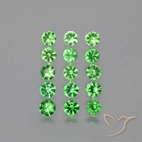 2,51 ct natürliche grüner Tsavorit-Edelsteine, Rundschliff, VVS-VS