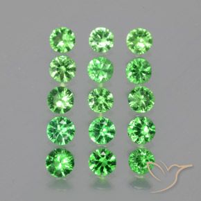 2,51 ct natürliche grüner Tsavorit-Edelsteine, Rundschliff, VVS-VS